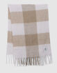 Girl's beige plaid scarf-4