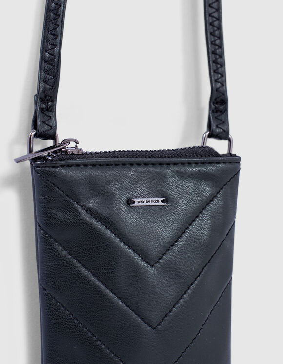 Bolso móvil negro sherpa bimaterial niña