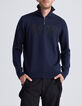 Men&rsquo;s navy knit IKKS x DUVILLARD zip-neck sweater-3