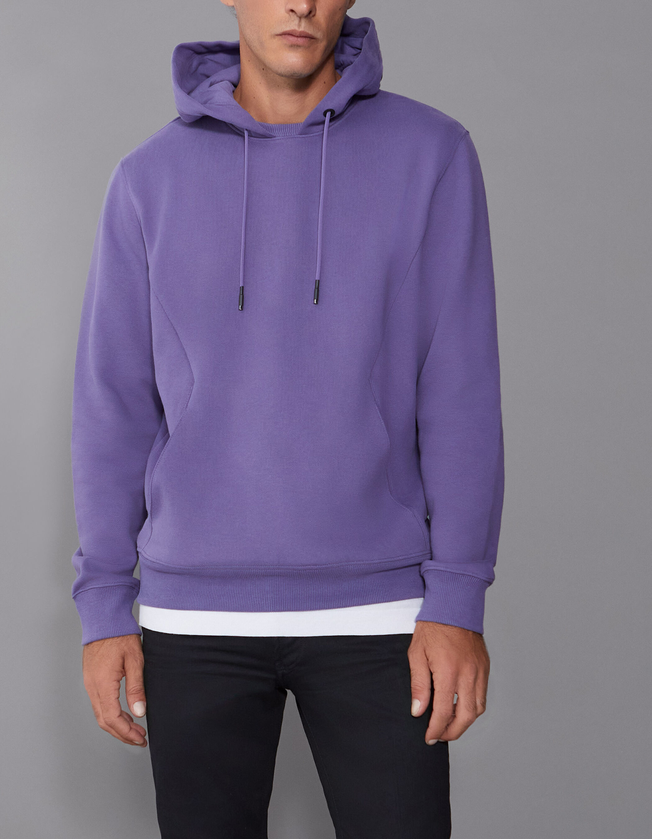 Hoodie violet homme outlet