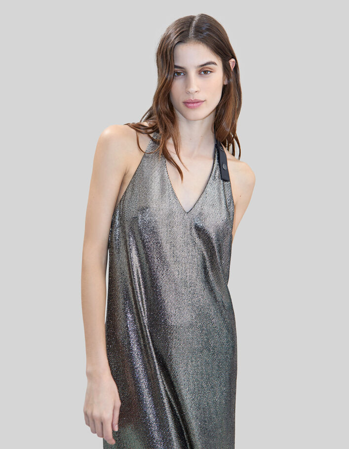 Pure EditionRobe longue gold maille lurex dosnu Femme