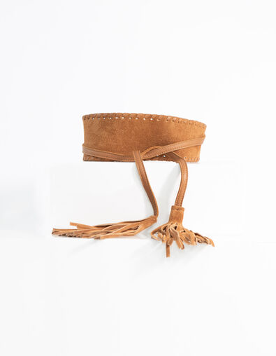 Ceinture large camel femme - IKKS