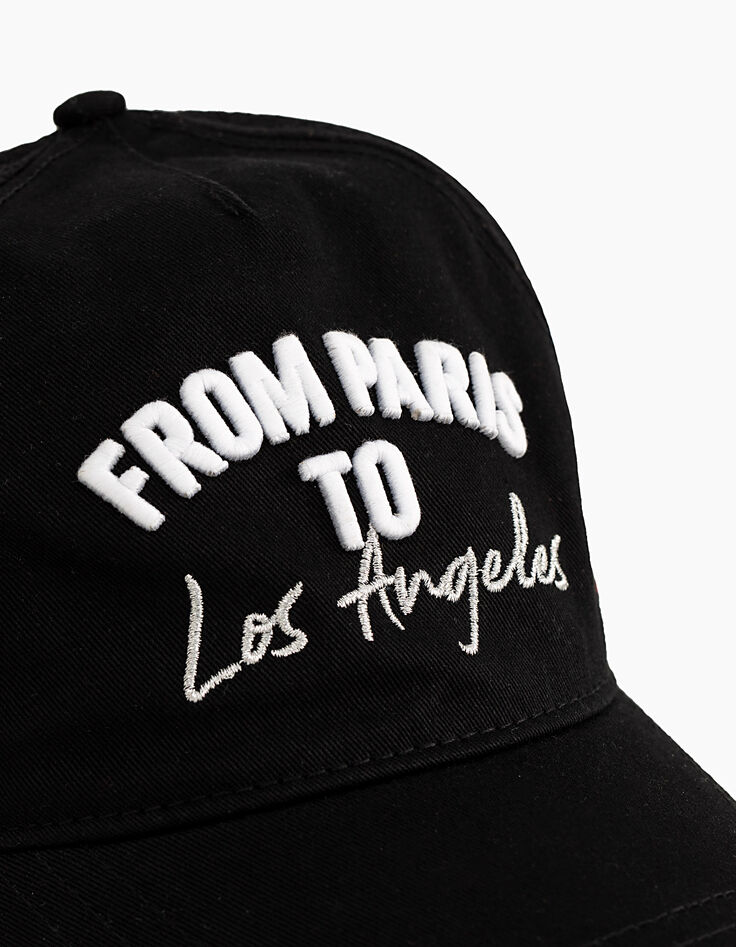 Casquette noire FROM PARIS to Los Angeles fille-3