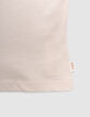 T-shirt beige coton bio palmier-tigre copper fille-5