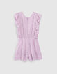 Combishort lilas broderie anglaise fille-3