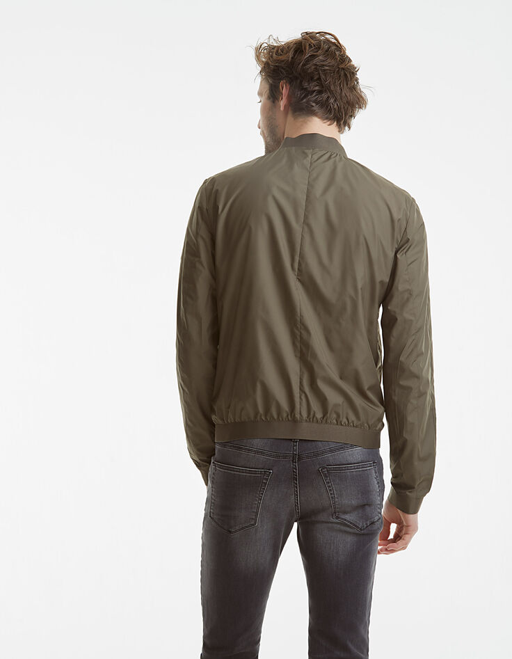 Blouson nylon kaki homme-3