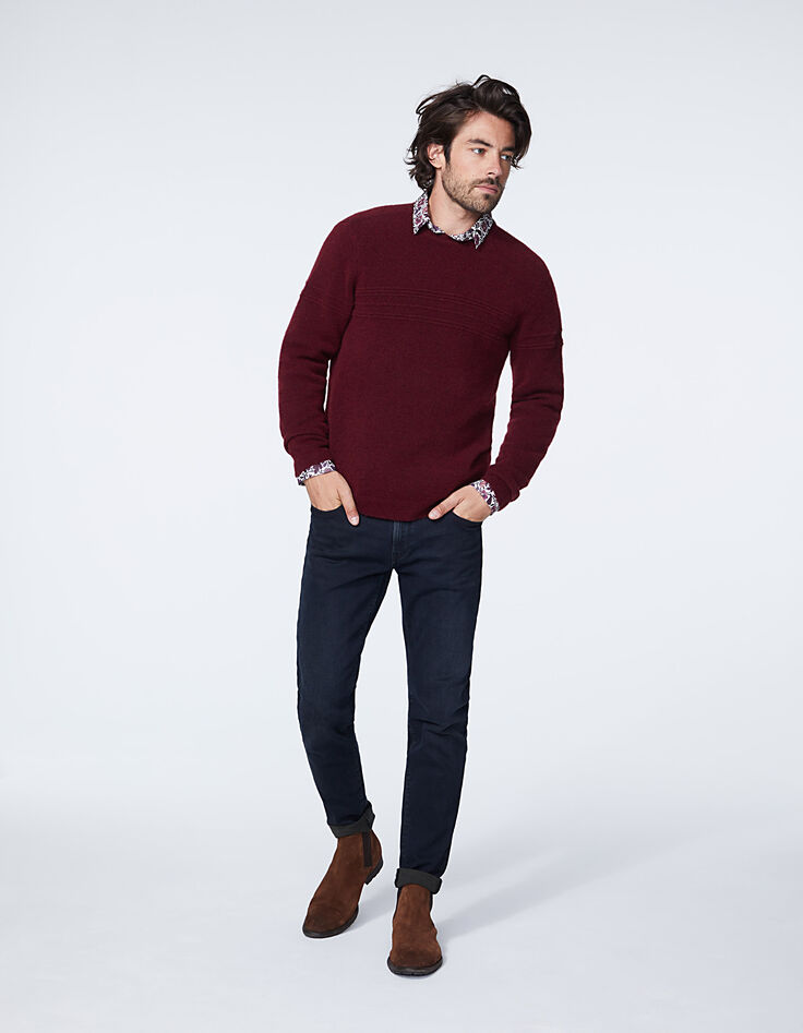 Men’s brick fluffy knit sweater-6