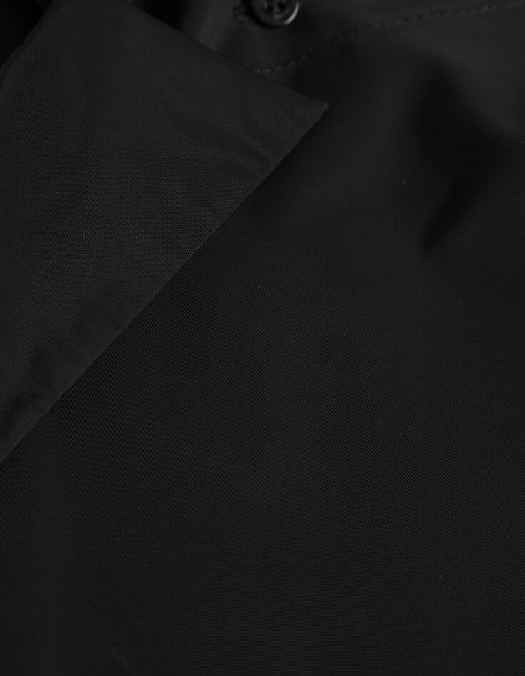 Women’s black satin taffeta body shirt-7