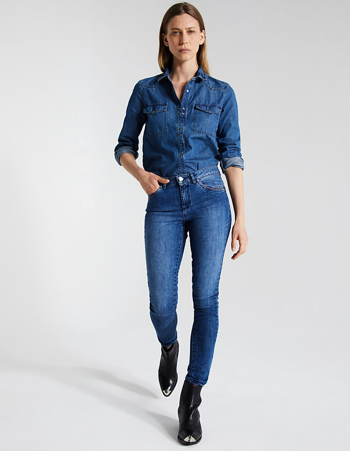 Blauw jeansoverhemd dames - IKKS