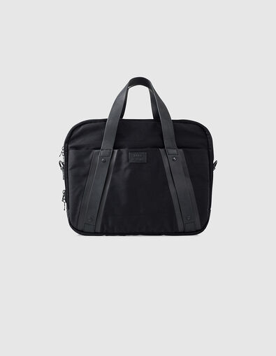 Sac noir en nylon cuir homme - IKKS