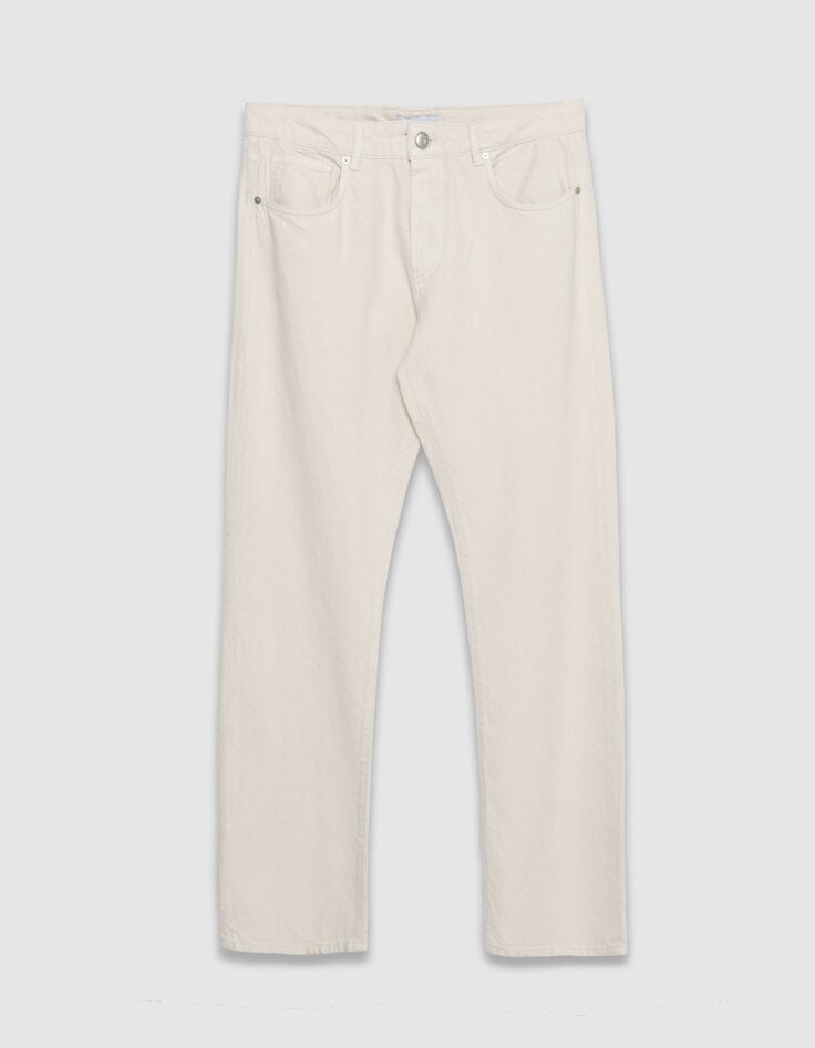 Serge Herren ecru gerade Jeans-2