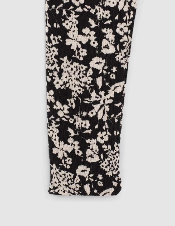Omkeerbare legging zwart en grafische print meisjes-6