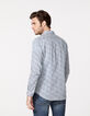 Men’s forget-me-not small-flower Liberty SLIM shirt-4