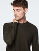 Men’s bronze knit sweater with diagonal lines-4