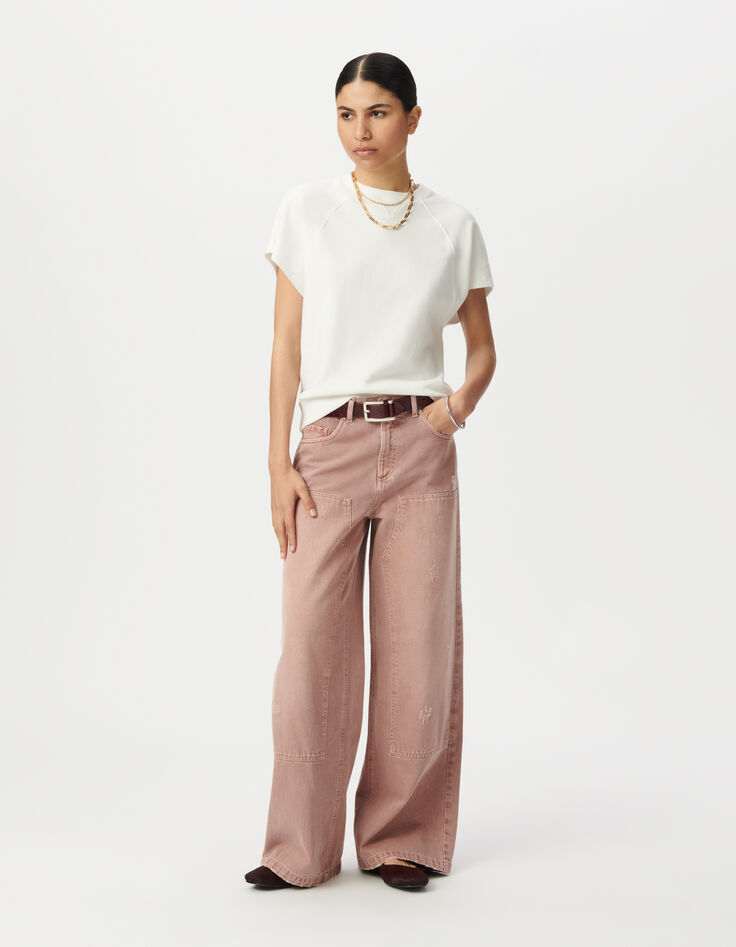 Sweat sans manches blanc oversize Femme-1
