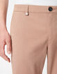 Men's slim taupe chino pants-4