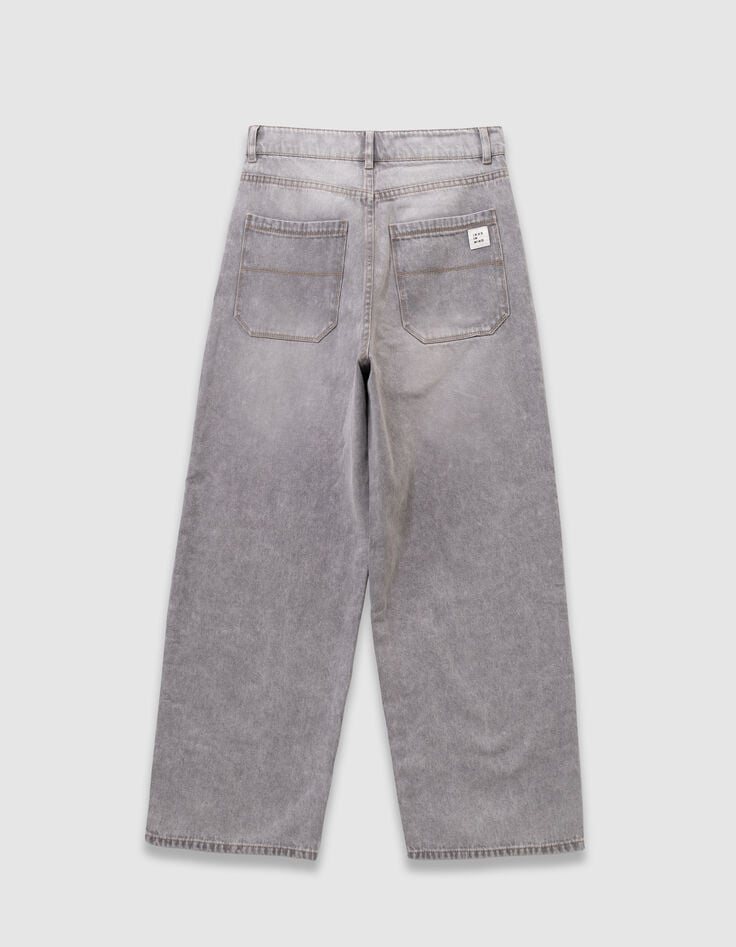 Boys’ faded grey super baggy jeans-4