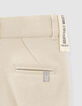 Baby boys’ light beige marl chinos with braces-4