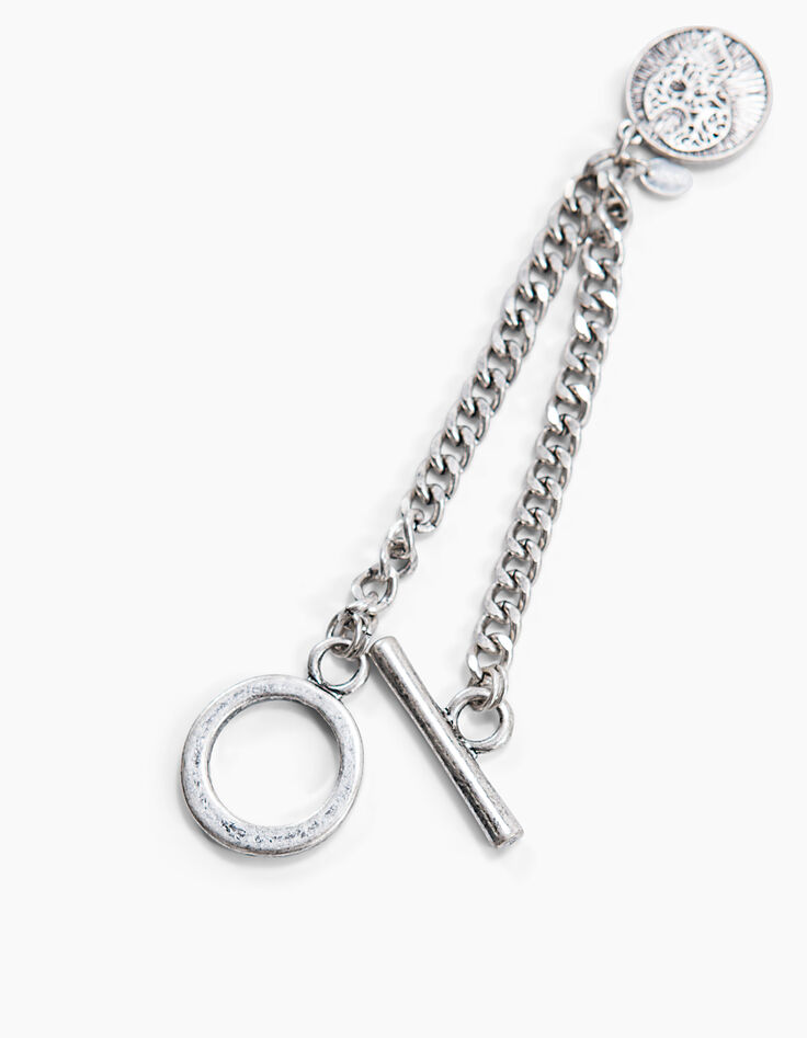 Bracelet chaine médaille squelette femme-3