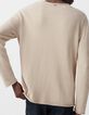 Men&rsquo;s flax knit sweater with rolled edges-3