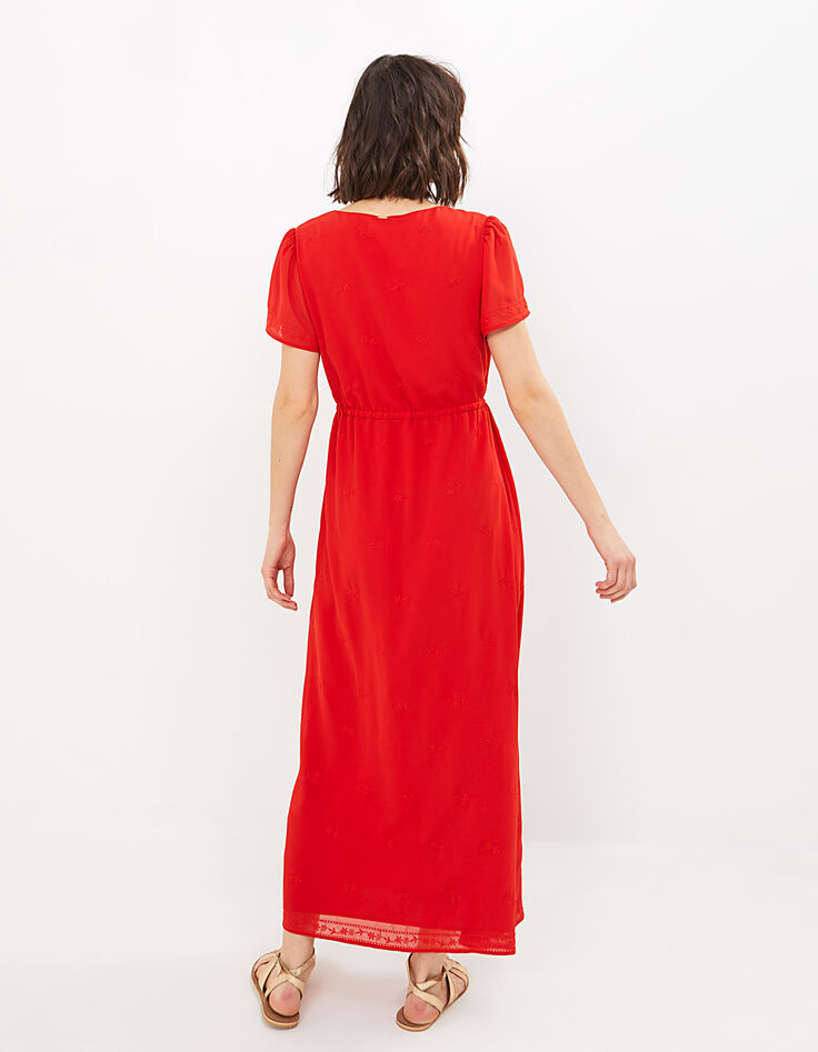 Robe longue flamme brod&eacute;e fleurs I.Code-3