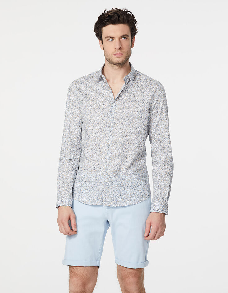 Stone SLIM-Herrenhemd mit Liberty®-Blumenprint-2