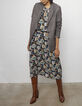 Robe midi en viscose Ecovero® imprimé fleurs retro femme-1
