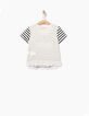 Matrozenshirt gebroken wit, twee stoffen meisjes-3