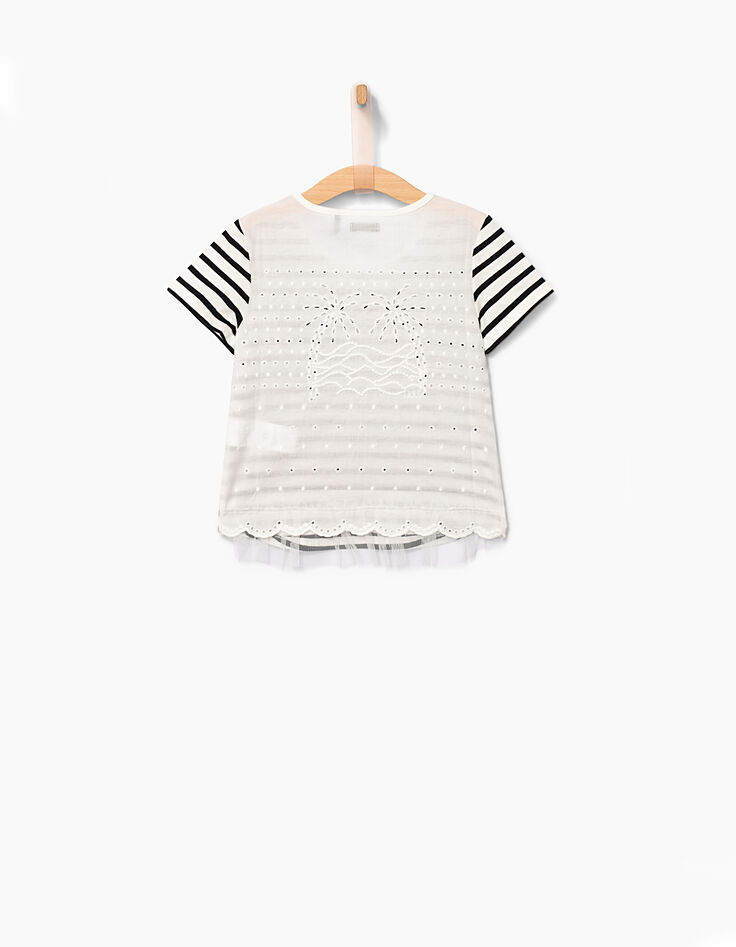 Matrozenshirt gebroken wit, twee stoffen meisjes-3
