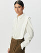 Camisa blanca cortes laterales mujer-2