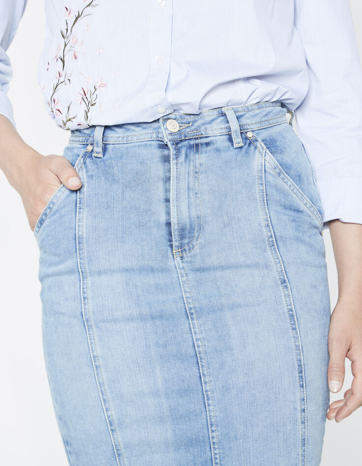 Jupe en denim femme-1