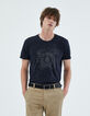 Tee-shirt marine visuel boussole Homme-6