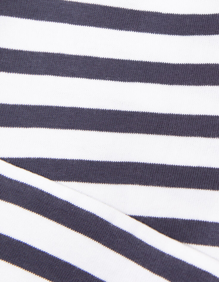 T-shirt marini&egrave;re coton bio d&eacute;coupes et broderie gar&ccedil;on-8