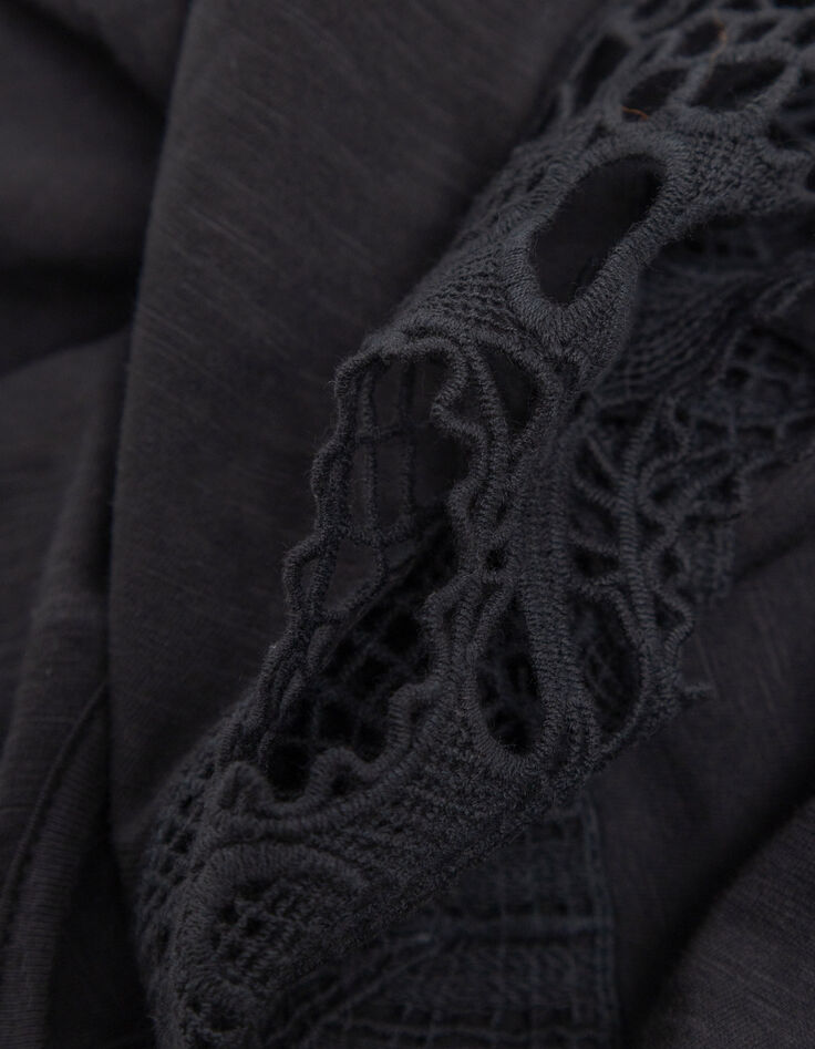 D&eacute;bardeur noir t&ecirc;te de mort brod&eacute;e dos Femme-10