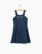 Vestido-peto 2 en 1 vaquero con camiseta niña-6