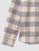 Boys’ grey blue velvet check shirt-4