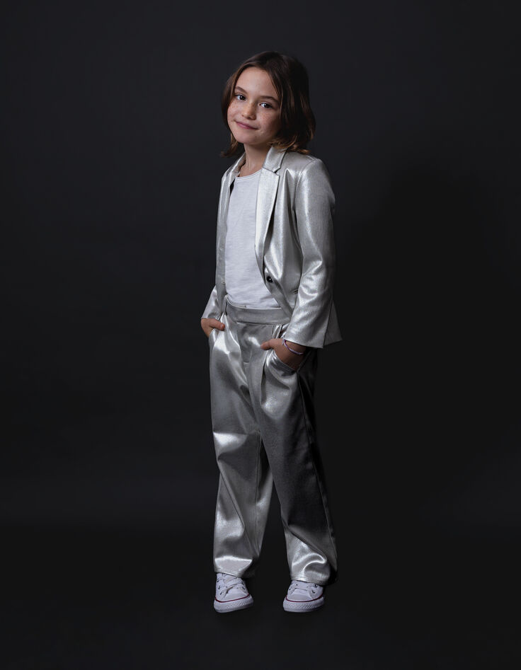Pantalon de costume cérémonie dorée fille-3