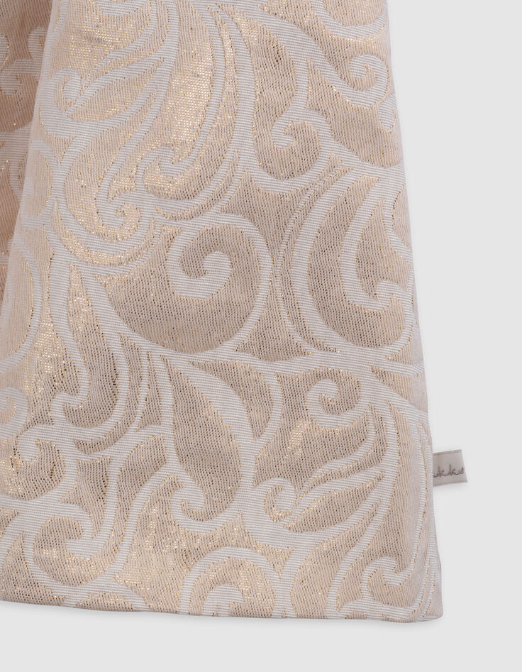 Jupe courte dorée jacquard baroque fille-4