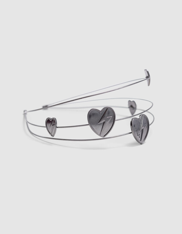 Diadeem metalgun met hartjes-bliksems meisjes-7