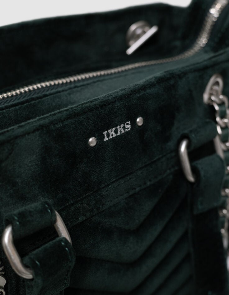 Tas 1440 groen fluweel Maat Klein Vrouw-4 Tas 1440 groen fluweel Maat Klein Vrouw-4