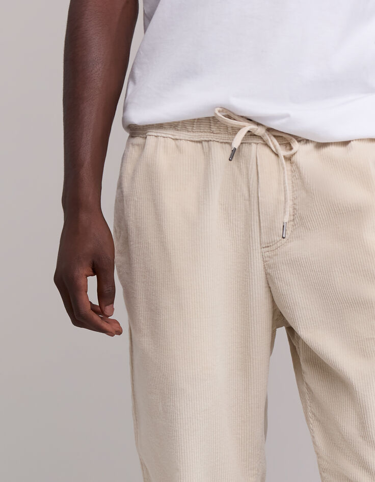 Herenbroek COMFORT beige ribfluweel-4
