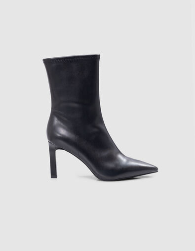 Women's black socks boots with thin heel - IKKS