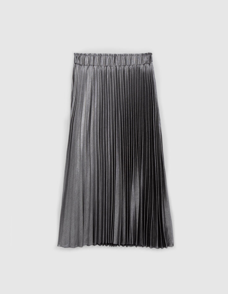Midirok silver plissé Dames-5