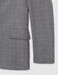 Women's Prince of Wales grey suit jacket-3