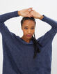 I.Code navy blue mohair mix cape-sweater-1