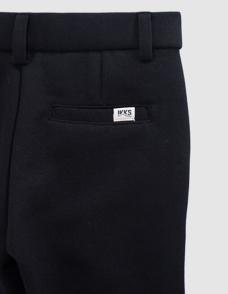 Pantalon noir maille piquée garçon-6