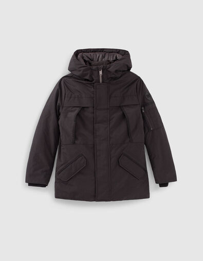 Parka 2 en 1 negra y plumas sin mangas ni&ntilde;o - IKKS