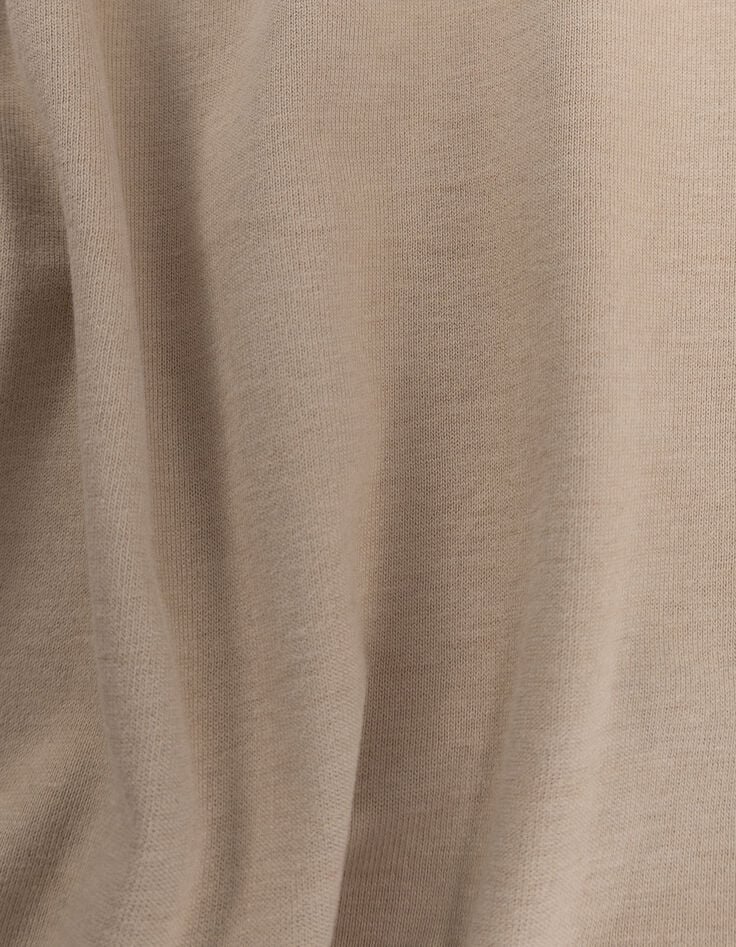 Camiseta beige algodón diseño maxi espalda niño-6