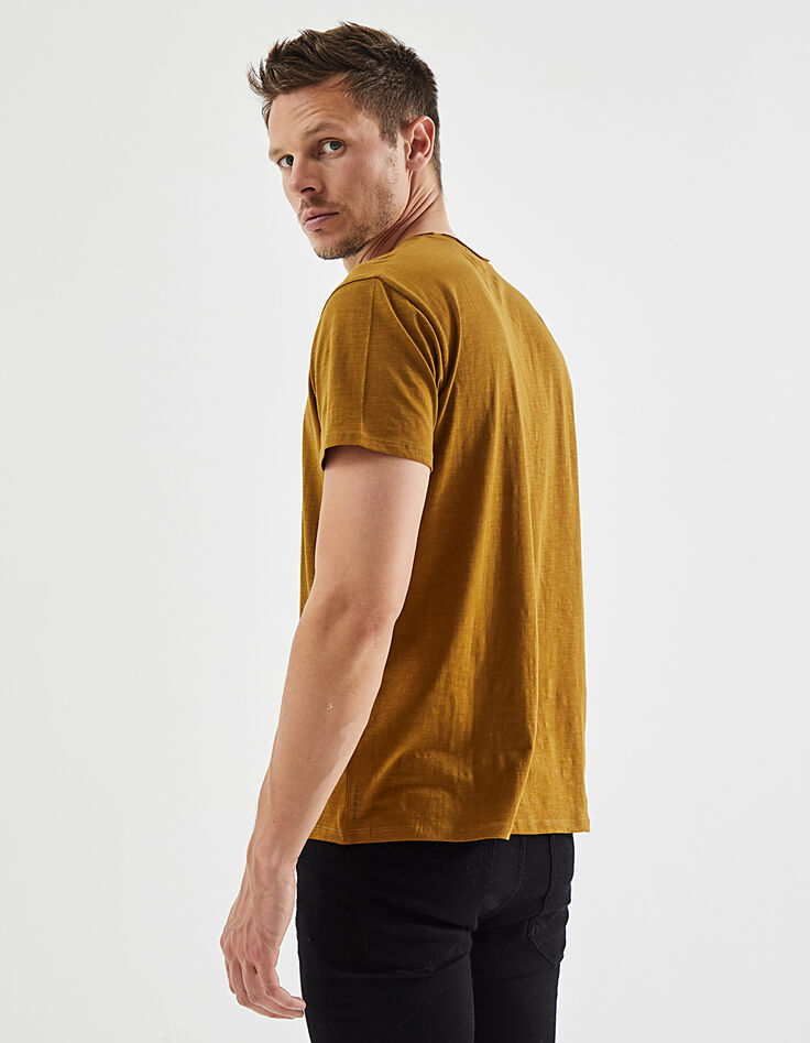 Camiseta L'Essentiel cobriza cuello pico Hombre-3