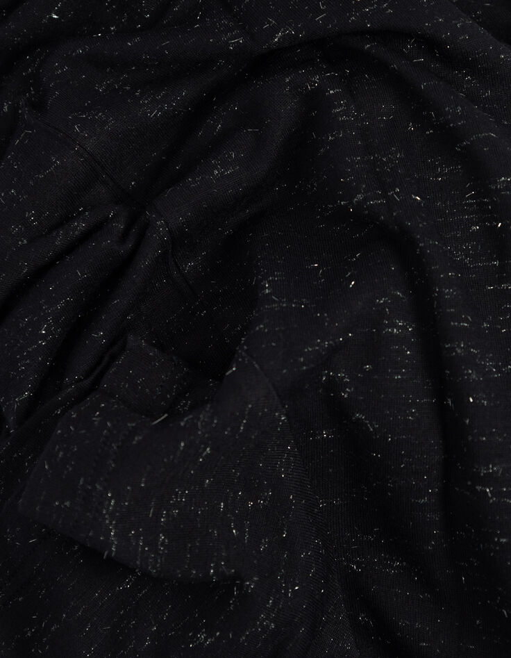 Women's navy lurex micro-bead embroidered message tee-shirt-8